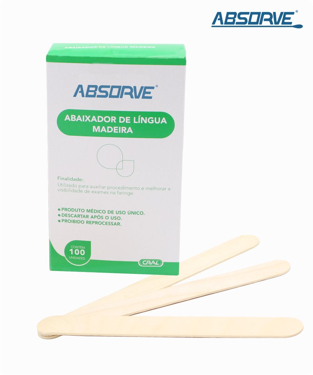 Abaixador de língua madeira