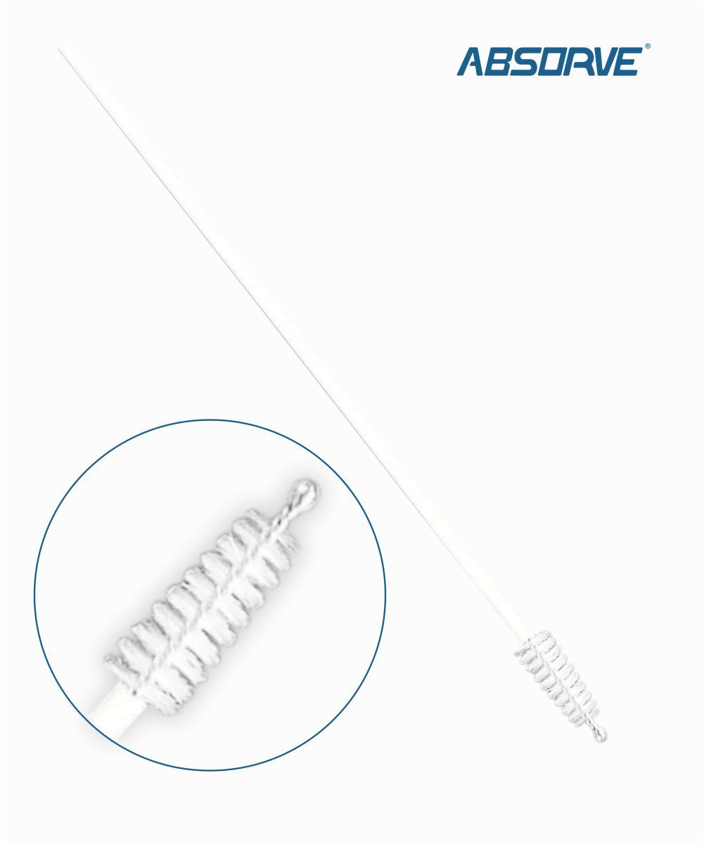 Escova cervical tradicional com ponta de silicone não estéril