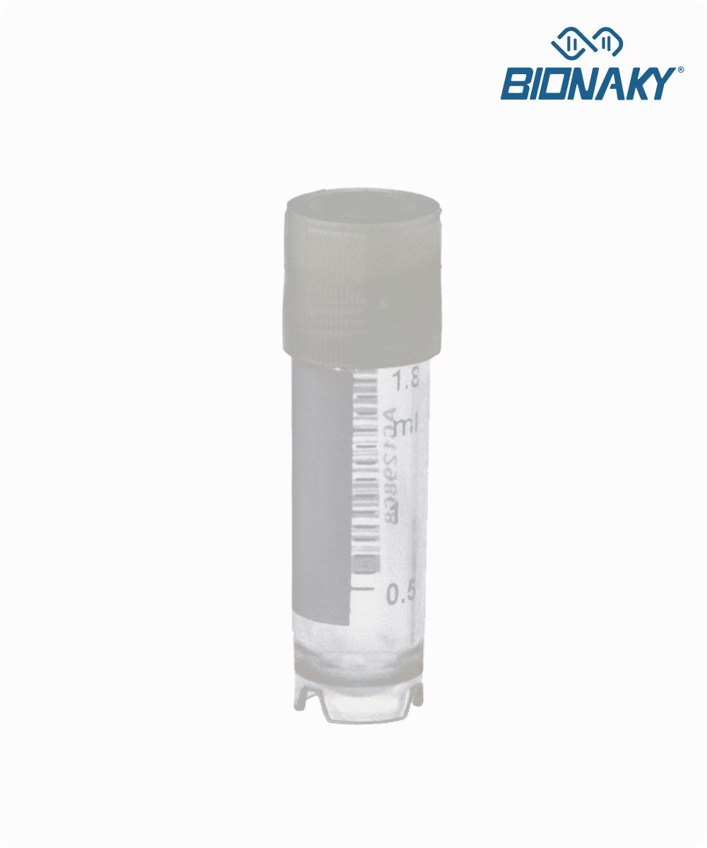 Tubo criogênico 1,8mL com tampa rosca externa estéril