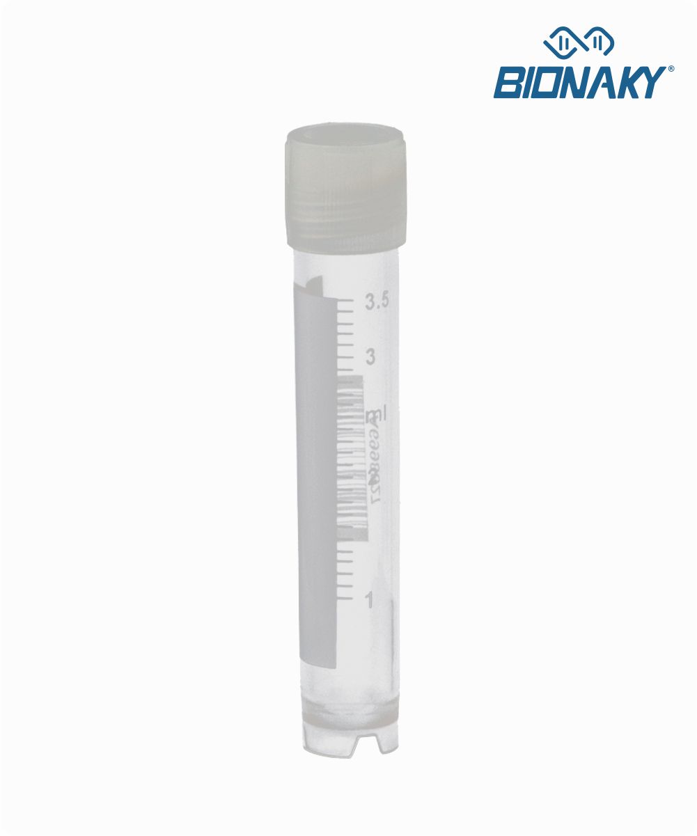 Tubo criogênico  3,5mL com tampa rosca externa estéril