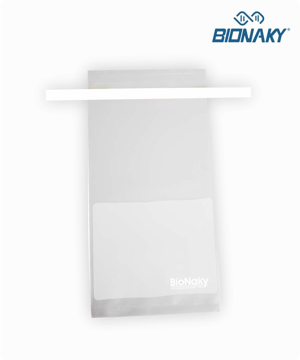 Saco para amostra estéril 1650mL com tarja de marcação