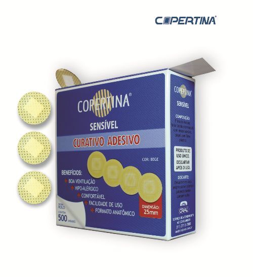 Curativo pós coleta  rolo diâmetro 25mm  rolo