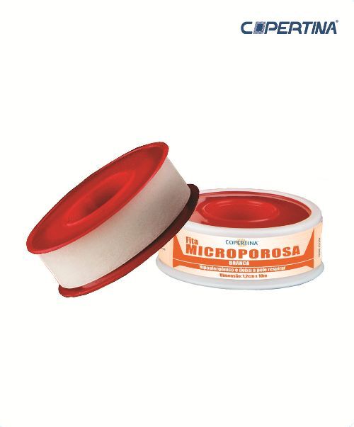 Fita microporosa branca 1,2cm x 10m