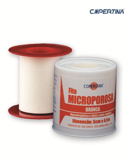 Fita microporosa branca 5cm x 4,5m