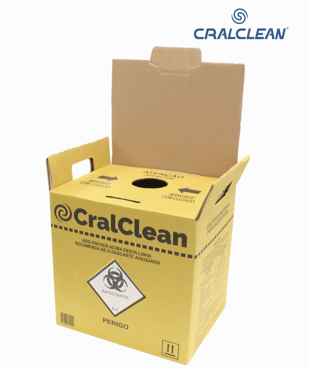 Coletor de papelão para perfurocortantes 20 litros