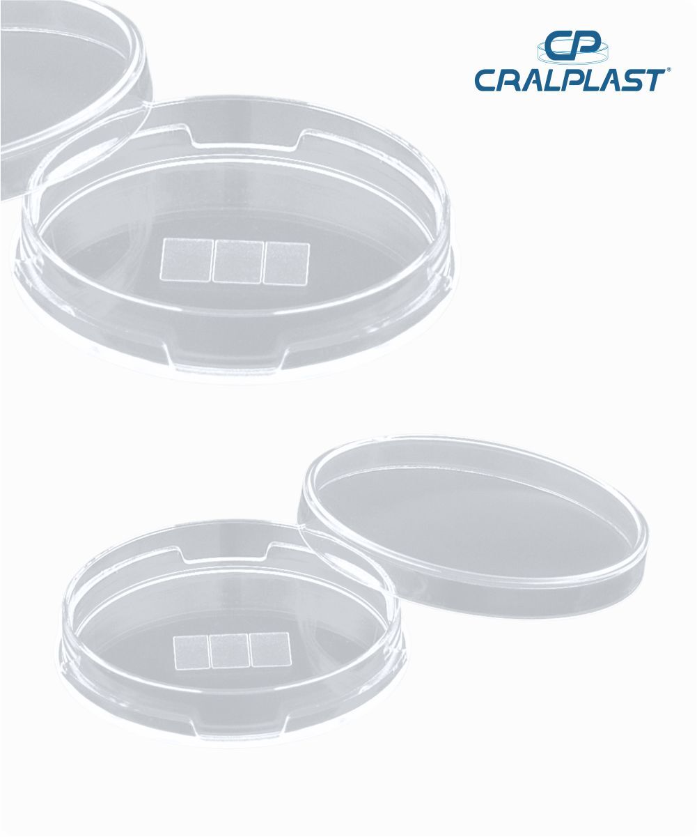 Placa de petri PS 49mmx13mm lisa estéril