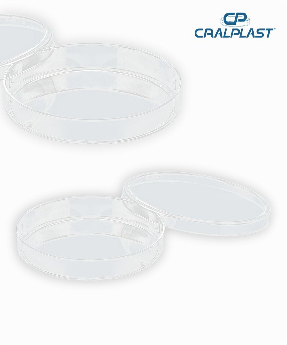 Placa de petri PS para automação 90mmx15mm lisa