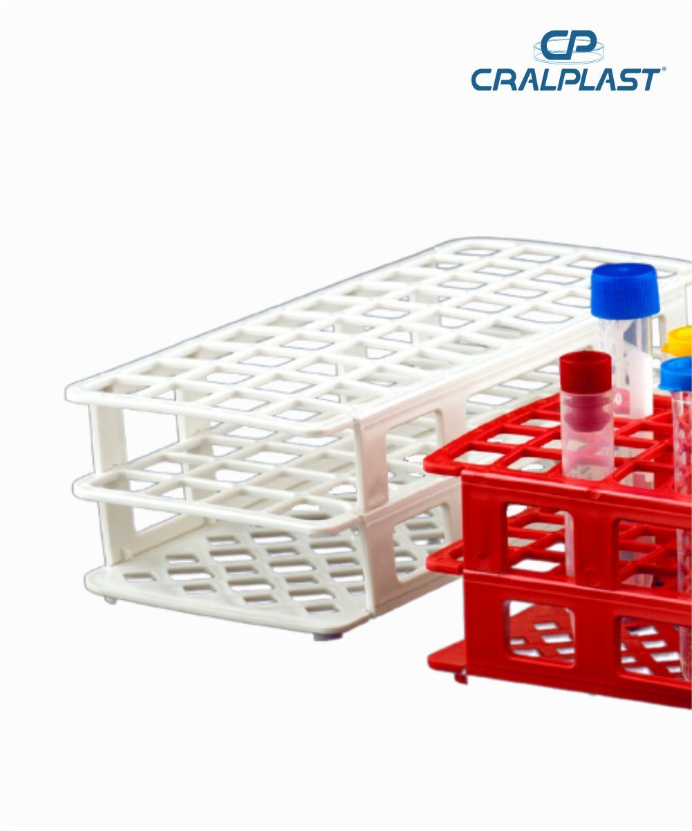 Estante 40 furos para tubo de 20mm azul