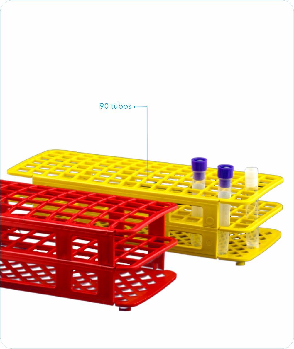 Estante 90 furos para tubo 13mm azul