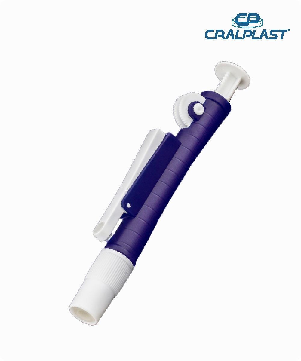 Aspirador para pipetas de 1mL e 2mL  azul