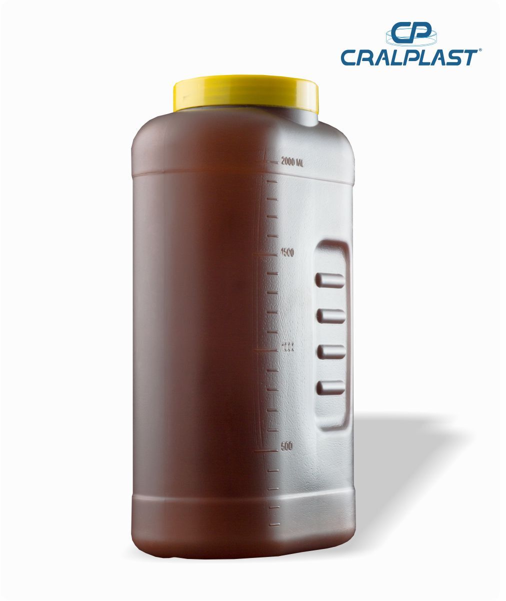 Coletor de urina 24 horas âmbar 2 litros