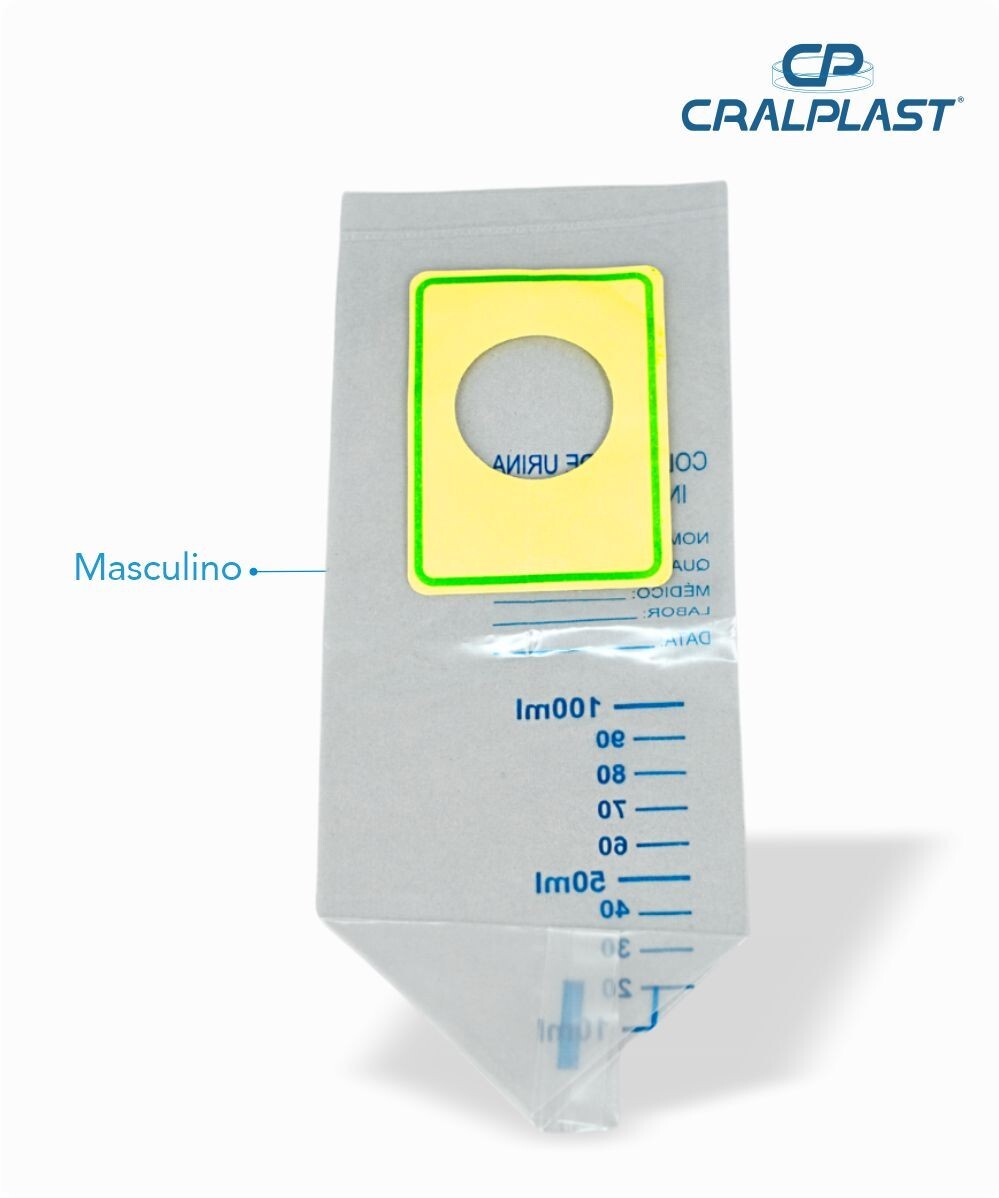 Coletor de urina 100mL infantil masculino