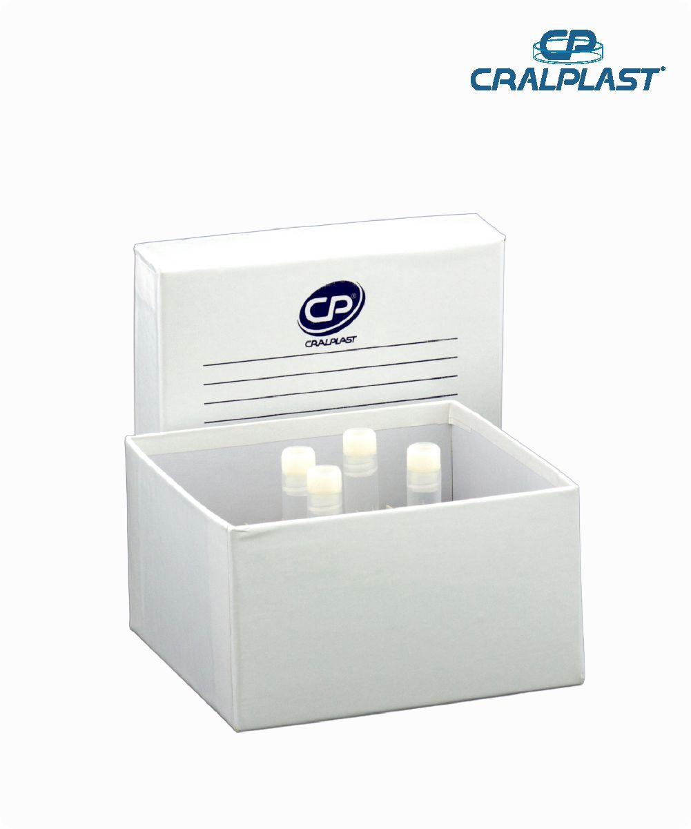 Caixa fibra de papelão 81 furos para tubos 1,5mL-2,0mL