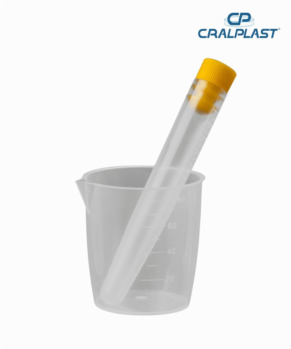 Kit para coleta de urina com tubo PP de 12mL