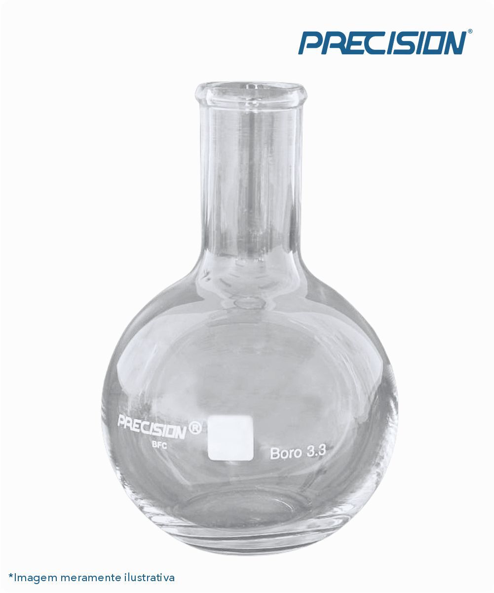 Balão fundo chato de vidro sem junta - gargalo longo    10000mL