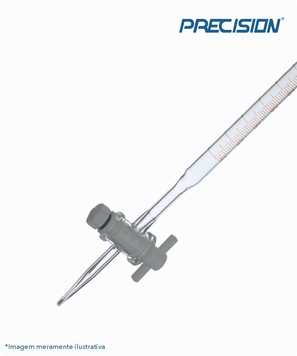 Bureta de vidro graduada classe A  50mL