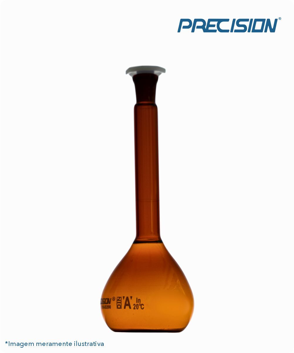 Balao volumétrico classe a - âmbar    200mL