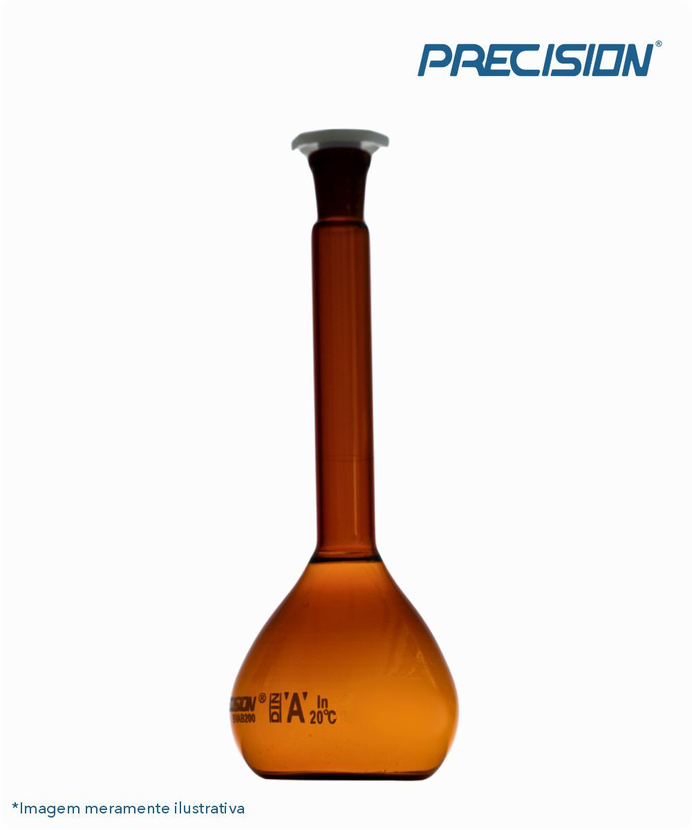 Balão volumétrico classe A - âmbar    250mL