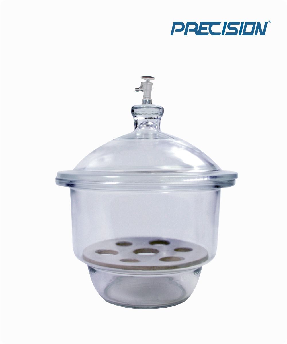 Dessecador de vidro  com tampa 210mm