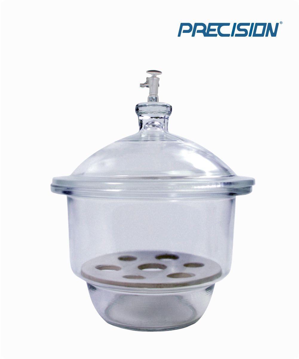 Dessecador de vidro  com tampa 240mm