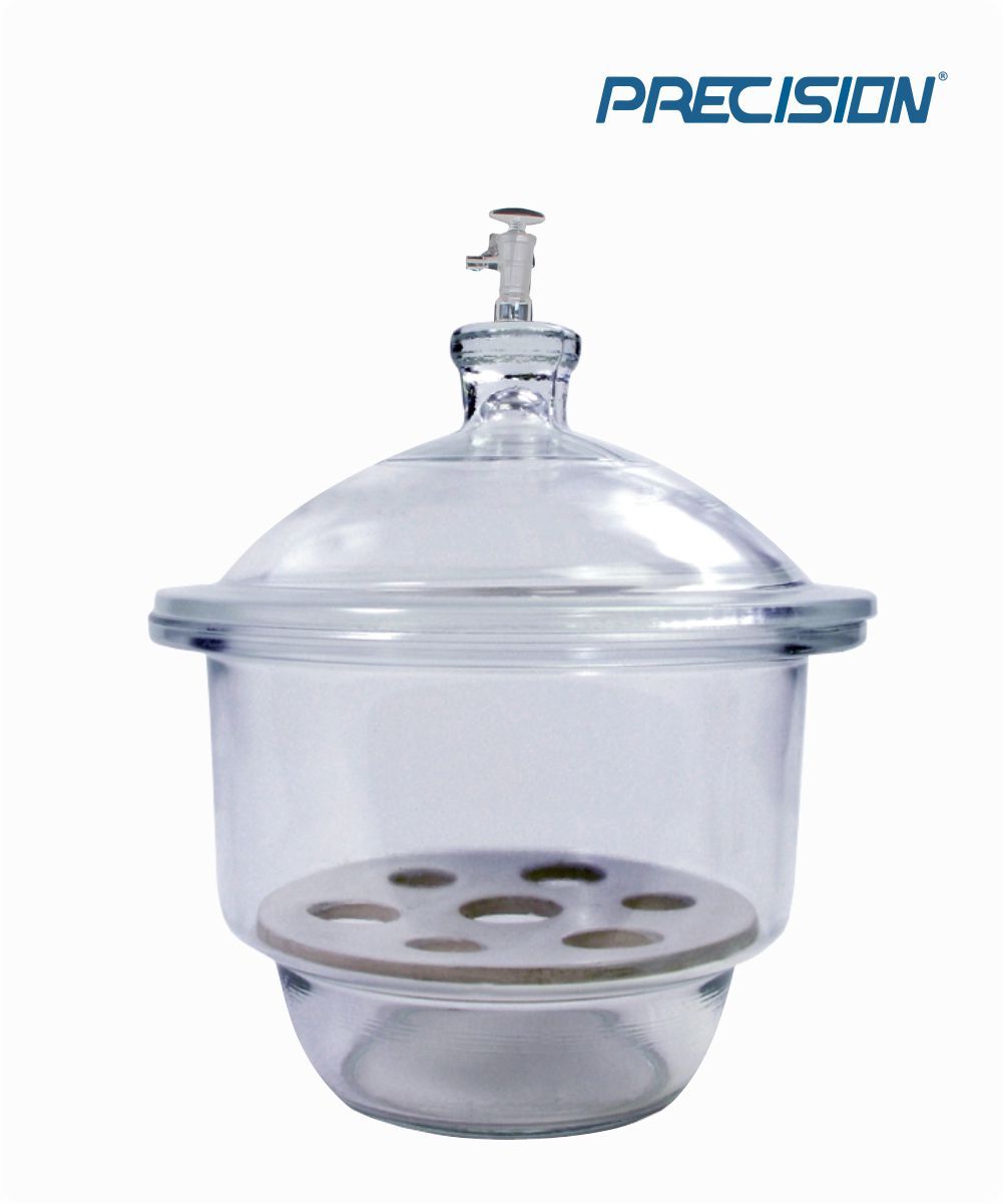 Dessecador de vidro  com tampa 300mm