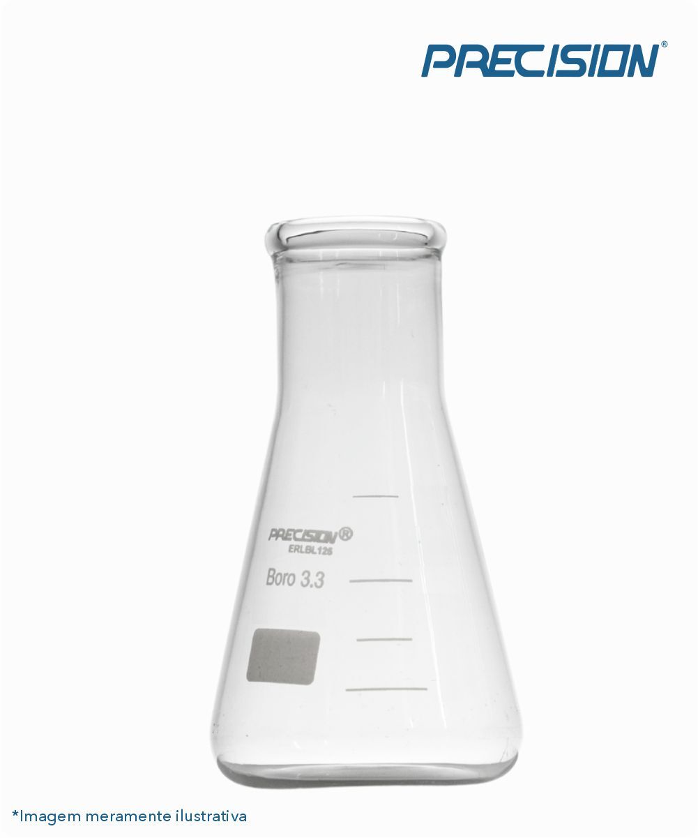 Frasco Erlenmeyer boca estreita   125mL