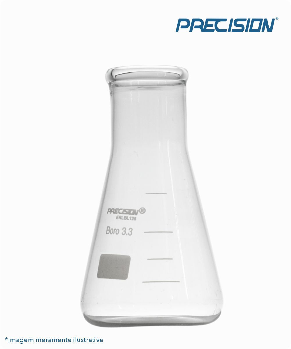 Frasco Erlenmeyer boca estreita  graduado 2000mL