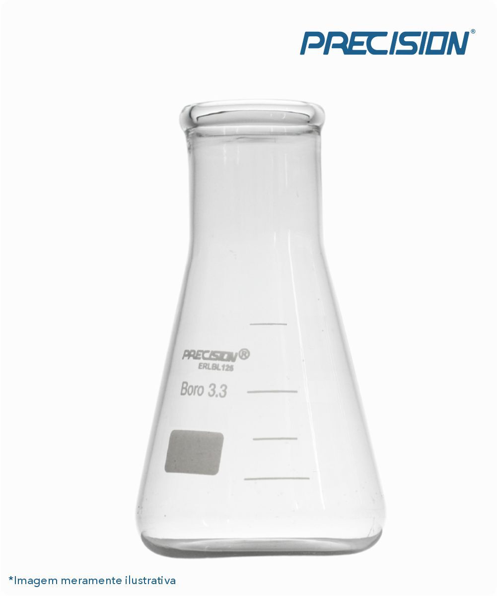 Frasco Erlenmeyer boca estreita  graduado 3000mL
