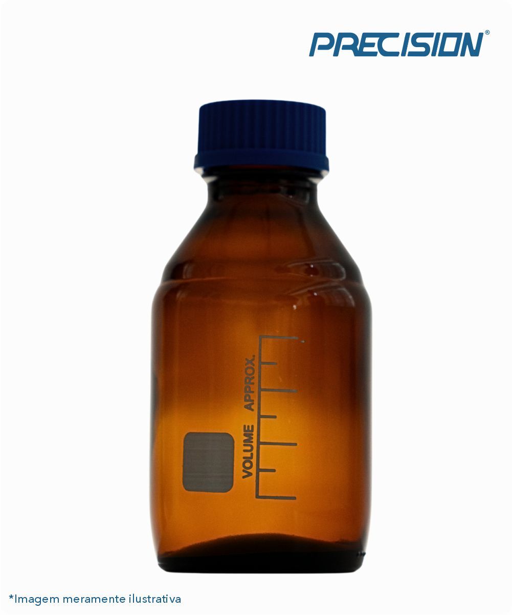 Frasco reagente âmbar com tampa azul 10.000mL
