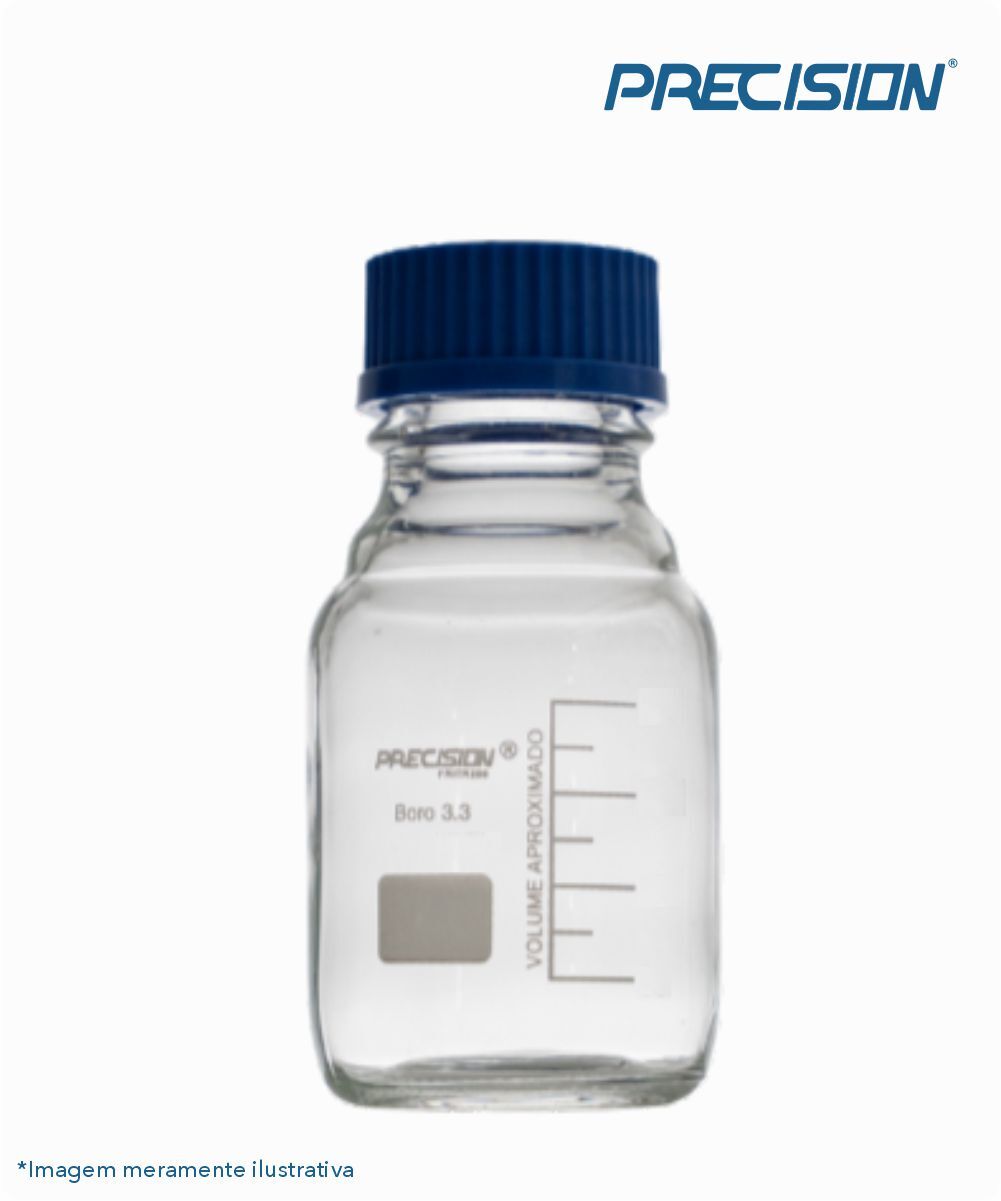 Frasco reagente  incolor com tampa azul 2000mL