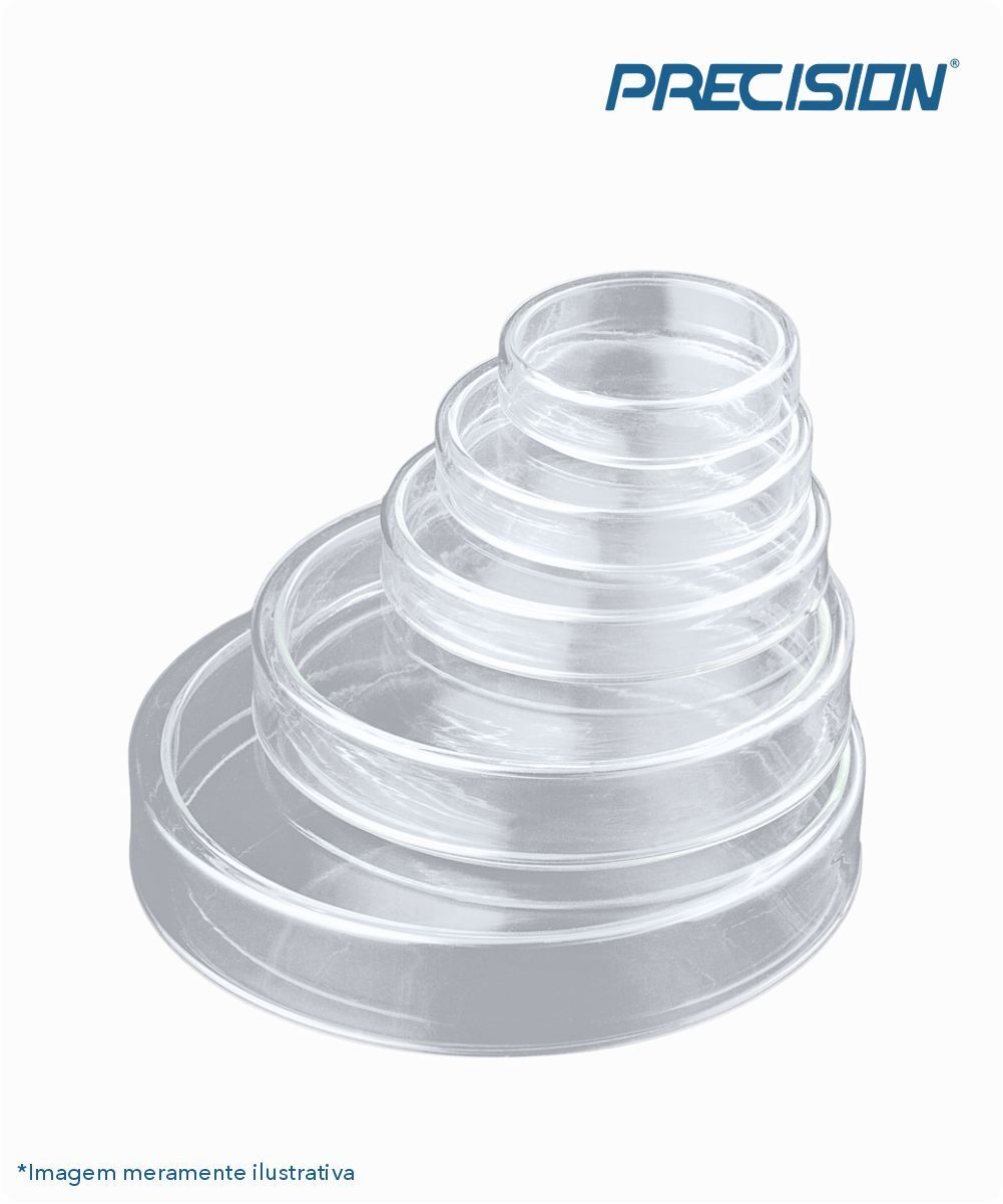 Placa de petri em vidro 120mmx20mm