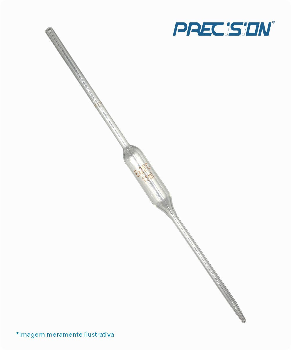 Pipeta volumétrica classe A  11mL (laticínios)
