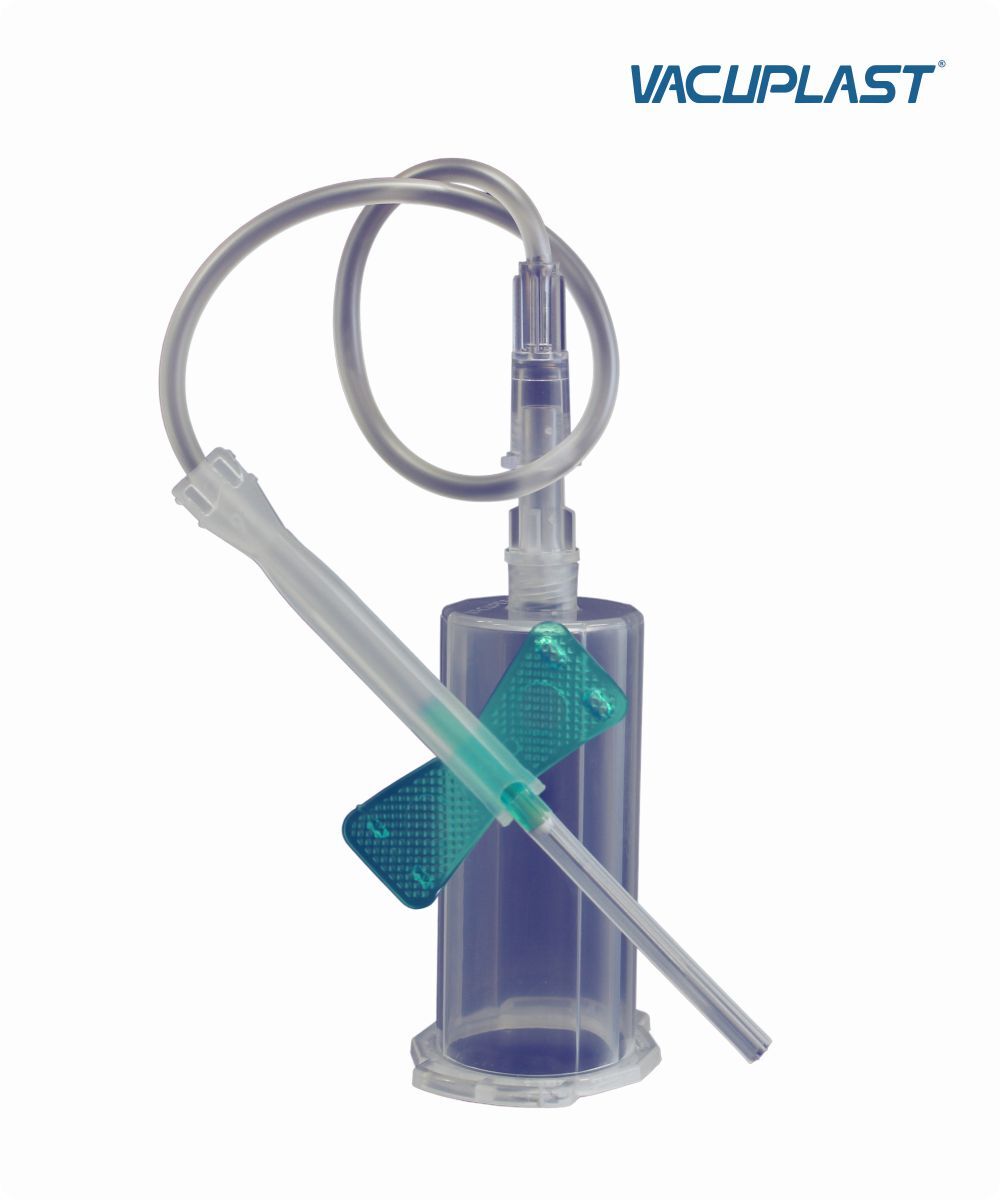 Escalpe de segurança para coleta de sangue a vácuo 21G tubo 7