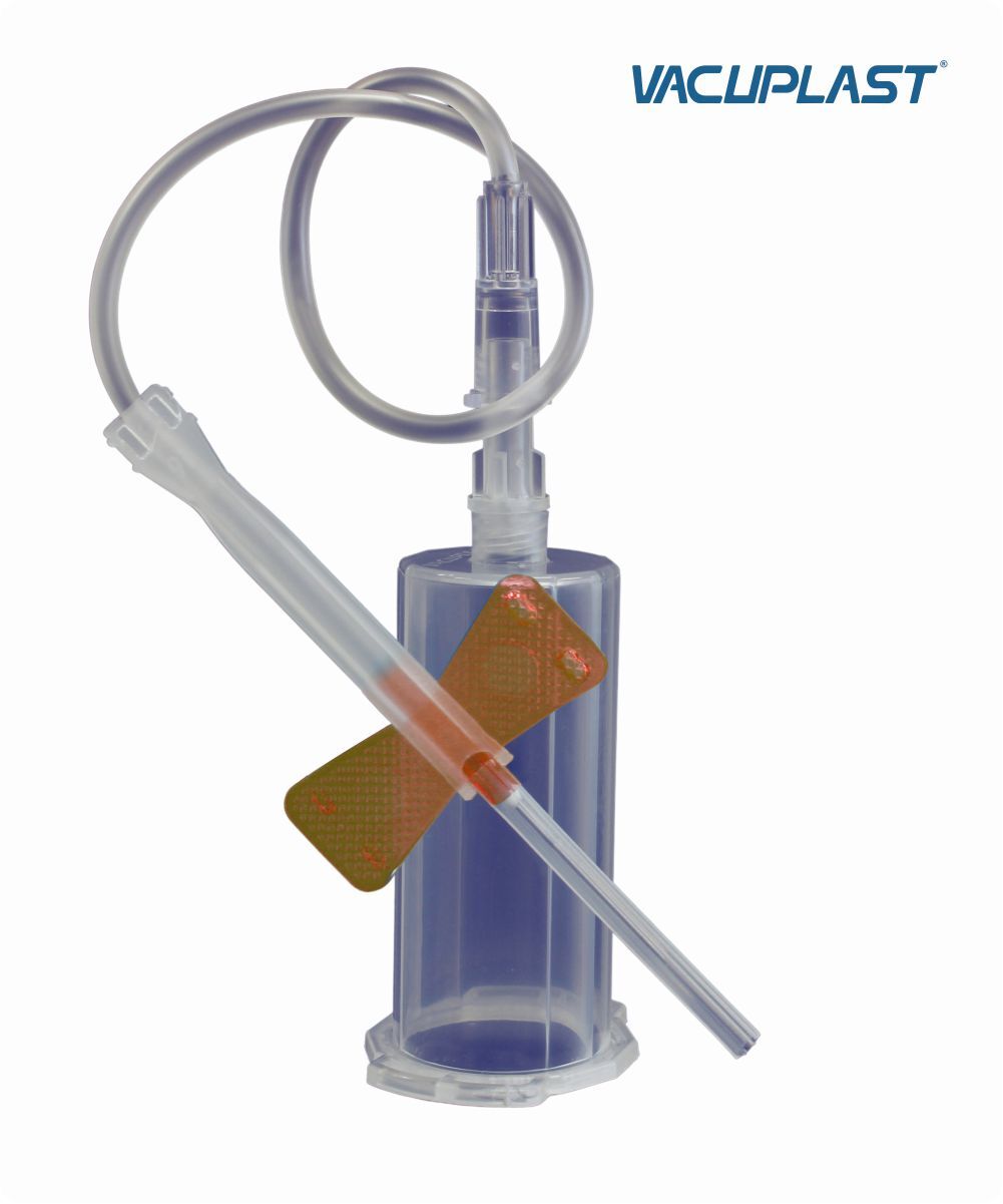 Escalpe de segurança para coleta de sangue a vácuo 25G tubo 7