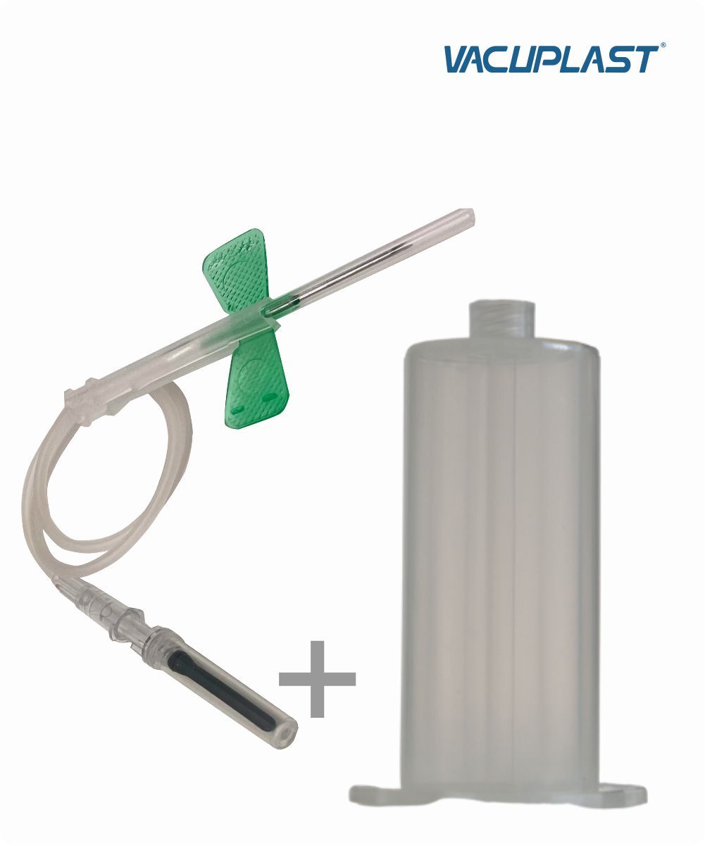 Conjunto escalpe de segurança para coleta a vácuo 21G com tubo de 7