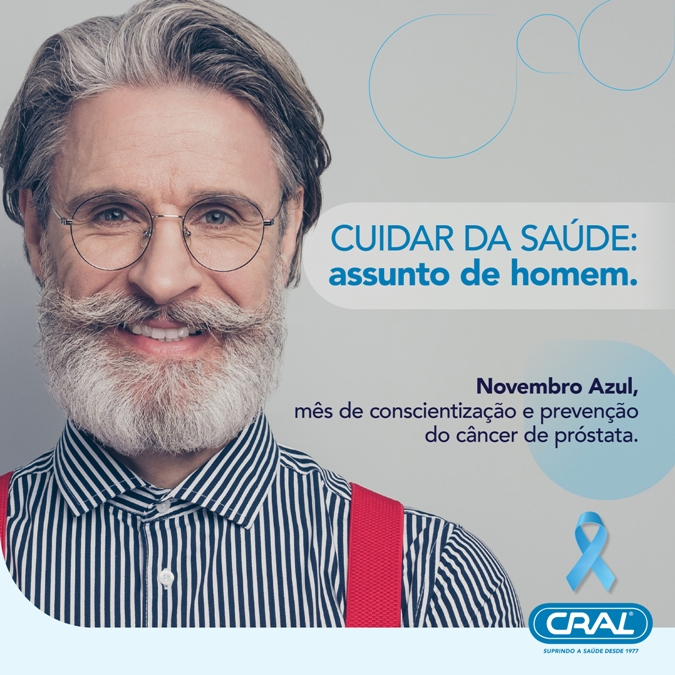 Novembro azul - Mês de prevenção e conscientização ao câncer de próstata.